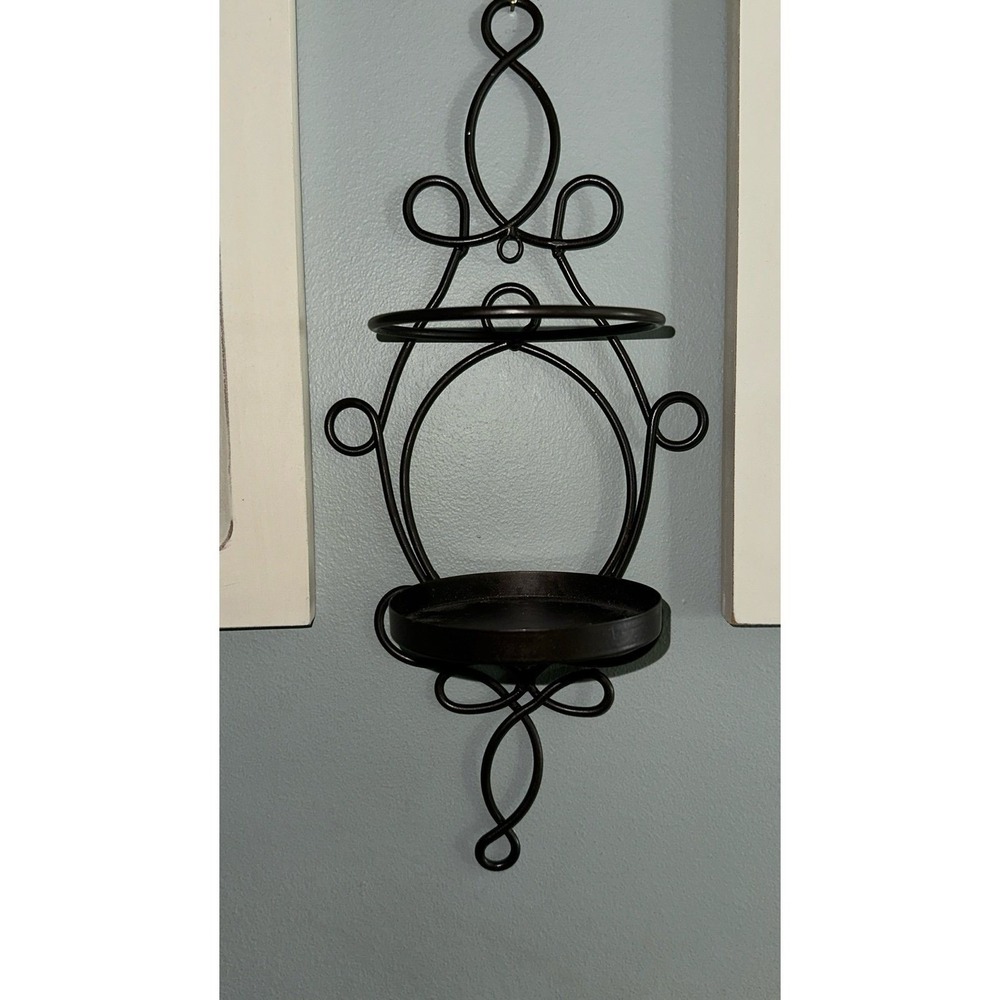 Wrought Iron Wall Sconce Candle Holder Decorative Accent Elegant‎ Decor